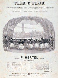 Frontispiz der Partitur des Balletts Flik e Flok von Filippo Taglioni