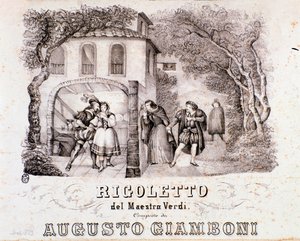 Frontispiz der Partitur der Oper Rigoletto von Giuseppe Verdi von Anonymous Anonymous