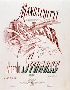 Frontispiz der Partitur von Walzer für Klavier von Eduard Strauss