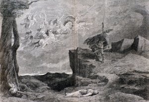 Illustration für die Oper Die Walküre im Ring des Nibelungen von Wagner von Anonymous Anonymous