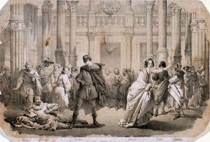 Illustration von Ein Maskenball, Oper von Giuseppe Verdi von Anonymous Anonymous
