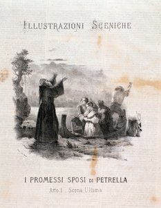 Illustration von „Die Verlobten“ nach Manzoni von Errico Petrella