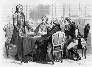 Jacques Mallet du Pan (1749-1800) - Schweizer Journalist und politischer Propagandist auf der Frankfurter Konferenz - 1792 verließ er Paris nach Deutschland, beauftragt von Ludwig XVI. mit einer Mission zu seinen Brüdern und den gegen Frankreich koalierend