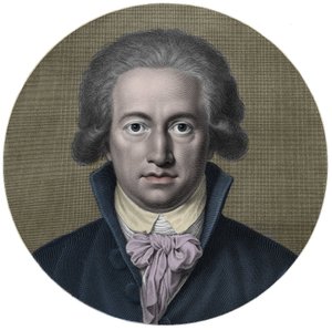 Johann Wolfgang von Goethe (1749-1832). Deutscher Schriftsteller. Gravur 19. Jh. - Porträt von Johann Wolfgang Goethe (1749-1832), deutscher Schriftsteller von Anonymous Anonymous
