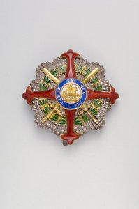Königreich beider Sizilien - Orden des Heiligen Georg der Wiedervereinigung: Plakette eines Ritters Großes Halsband - ca. 1819 von Anonymous Anonymous