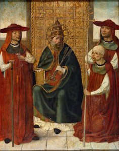 Kardinal Pedro González de Mendoza (1428-1495) betet vor dem heiligen Petrus (1490-1495) von Anonymous Anonymous