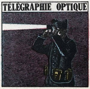 Lichtsignale: Optische Telegrafie. Anonyme Illustration von 1925. Private Sammlung. von Anonymous Anonymous