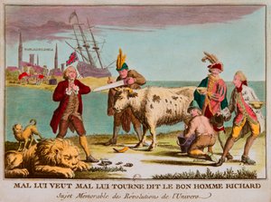 Karikatur gegen England, 1780