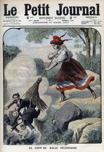 Marianne gibt den notwendigen Besen gegen Liquidatoren, Händler und Sänger (Marianne und die Skandale der 3. Republik) - „Le Petit Journal“ vom Samstag, 27. März 1910