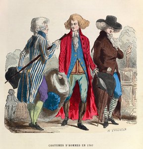 Männerkostüme im Jahr 1787 - Privatsammlung von Anonymous Anonymous