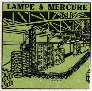 Neue Gaseigenschaften: Quecksilberlampe. Anonyme Illustration von 1925. Private Sammlung. von Anonymous Anonymous