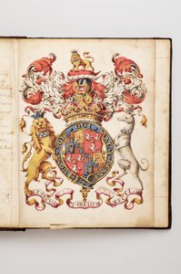 Orden des Hosenbandes: Buch der Statuten, das Charles Fitzroy, Herzog von Grafton gehörte - Aquarellmanuskript, Anfang des 18. Jahrhunderts