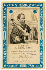 Andachtsbild: San Glicerio (Stich) von Anonymous Anonymous