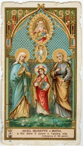 Fromme Bild: Die heilige Familie mit dem Heiligen Geist und Gott von Anonymous Anonymous