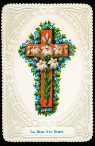 Kreuz mit Blumen von Anonymous Anonymous