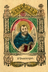 Andachtsbild: Heiliger Dominikus, Gründer des Dominikanerordens (Epinal-Druck) von Anonymous Anonymous