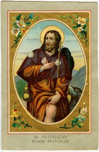 Andachtsbild: San Rocco gegen die Pest angerufen von Anonymous Anonymous