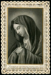 Andachtsbild: Die Jungfrau Maria (Gravur)