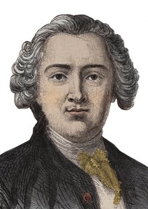 Porträtgravur von Claude Adrien Helvétius (1715-1771) englischer Philosoph
