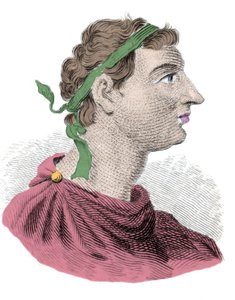 Porträt von Antiochus I. Soter (der Retter), zweiter Herrscher der Seleukiden-Dynastie. Er regierte von -280 bis -261. Gravur aus dem 19. Jahrhundert. Mailänder von Anonymous Anonymous