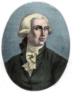 Porträt von Antoine Laurent Lavoisier (1743-1794), französischer Chemiker - Gravur von 1863 in „Le Livre Rouge - Histoire De L