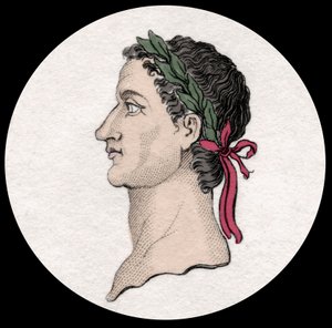 Porträt von Caius Caesar Germanicus, bekannt als Caligula (12-41), römischer Kaiser. Gravur des 19. Jahrhunderts. Mailänder von Anonymous Anonymous