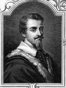 Porträt von Camillo Procaccini (1551 - 1629) italienischer Maler. Gravur von 1859 in „the galleries of Europe - Italy“ von Armandaud. Private Sammlung von Anonymous Anonymous
