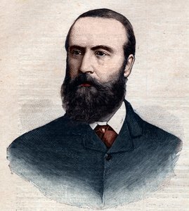 Porträt von Charles Stewart Parnell (1846-1891), irischer Politiker. Gravur in „Le petit Parisien“ von 1891. Private Sammlung. von Anonymous Anonymous