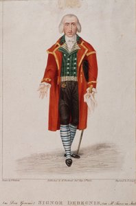 Porträt von Don Geronio interpretiert von Debegnis, Charakter aus Der Türke in Italien, Oper von Gioaccino Rossini von Anonymous Anonymous