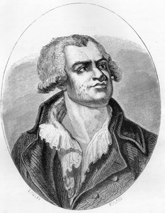 Porträt von Georges Danton (1759 - 1794) Redner und Politiker - Gravur von 1863 in „Das Rote Buch - Geschichte des Schafotts in Frankreich“ von Dupray de La Maherie. Private Sammlung von Anonymous Anonymous
