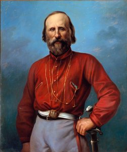 Porträt von Giuseppe Garibaldi (1807-1882). Anonymes Gemälde 19. Jahrhundert. Brescia, private Sammlung von Anonymous Anonymous