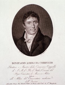 Porträt des italienischen Komponisten Bonifazio Asioli (1769-1832) von Anonymous Anonymous