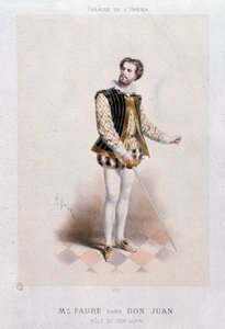 Porträt von Jean Baptiste Faure als Don Giovanni (1866) von Anonymous Anonymous