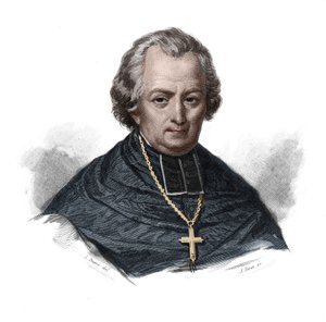 Porträt von Jean Lefebvre de Cheverus (1768-1836) französischer Kardinal, Erzbischof von Bordeaux in „Portraits et histoire des hommes utile: hommes et femmes de tous pays et de tous conditions, qui acquis des droits à la reconnaissance des hommes“ veröffe