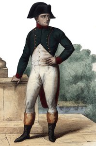 Porträt von Napoleon Bonaparte (1768-1821) als Erster Konsul. Illustration aus „Le Plutarque Français“ von Edmond Mennechet