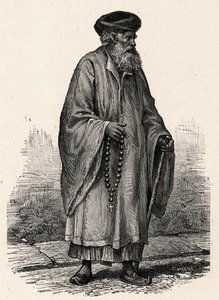 Porträt eines koptischen Katholiken aus Zifte in Ägypten. Gravur in „Les Missions Catholiques au XIXème Siècle“ von Louis-Eugène Louvet. Private Sammlung. von Anonymous Anonymous