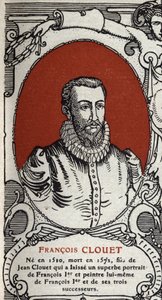 Porträt des französischen Malers Francois Clouet (1510-1572). Gravur von 1914.