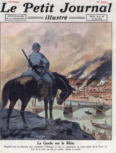 Nachkriegszeit: Die ehemaligen Männer des Ersten Weltkriegs kehren an den Rhein zurück, um sicherzustellen, dass Deutschland seine Verpflichtungen aus der Londoner Konferenz erfüllt. Illustration aus „Le petit journal illustrious“ vom 22.05.1921. Private S