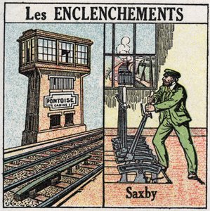 Eisenbahnen: Verriegelung. Eine Eisenbahn, die eine Saxby-Einzelleverstation verwendet. von Anonymous Anonymous