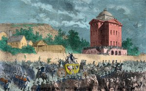 Rückkehr von Varennes, die königliche Familie wird am 25. Juni 1791 nach Paris zurückgebracht, Gravur, Private Sammlung von Anonymous Anonymous