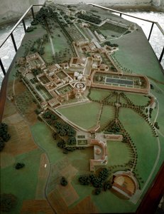 Römische Kunst: reduziertes Modell der Villa Adriana (Hadrian) von Anonymous Anonymous