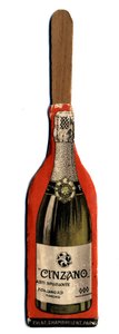 Kleiner Werbefächer, Werbeobjekt der Vermouth-Marke Cinzano, italienischer Aperitifwein. Anfang 20. Jahrhundert. Private Sammlung von Anonymous Anonymous