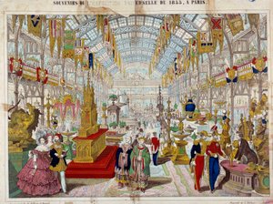Souvenirs der Weltausstellung von 1855 in Paris, Gravur um 1855. Paris, Musée Carnavalet