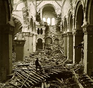 Stereoskopische Glasplatte über den Ersten Weltkrieg