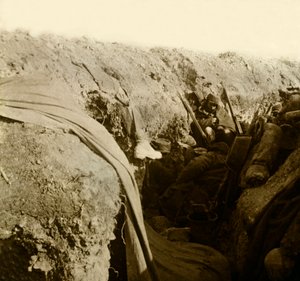Stereoskopische Glasplatte über den Ersten Weltkrieg
