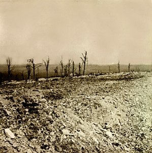 Stereoskopische Glasplatte über den Ersten Weltkrieg