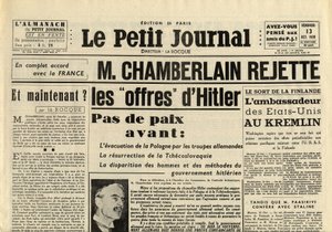 DAS SMITTLE JOURNAL FREITAG 13. OKTOBER 1939 Neville CHAMBERLAIN (1869-1940) LEHNT die Angebote von Adolf Hitler AB