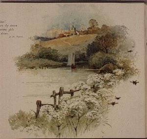 Der Bach, viktorianische Buchillustration von Anonymous Anonymous