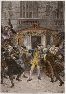 Der Angriff von Damiens (Januar 1757) - (Robert-Francois Damier)