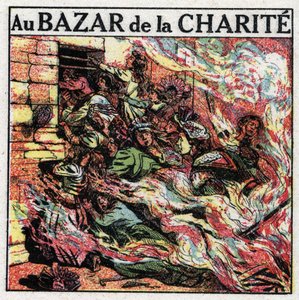 Der Kinematograph: das Feuer des Kinos des "Bazar de la Charité" forderte 1897 in Paris über 100 Tote. Anonyme Illustration von 1925. Private Sammlung. von Anonymous Anonymous